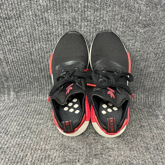 Adidas NMD R1 Black Scarlet Flash Red Athletic Running Shoes Women’s 6.5 EH0206 - Picture 7 of 8